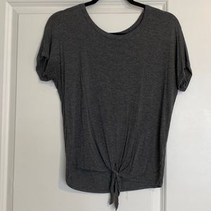 Grey over sized tee with tie